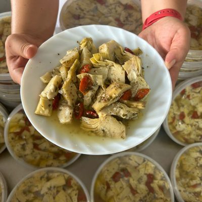 500 Gr Yağlanmış Doğranmış Bebek Enginar Salatası