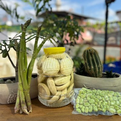 Bahar Paketi (30 Adet Orta Boy Çanak Enginar - 250 Gr Taze Kuşkonmaz - 250 Gr Tanelenmiş İç Bakla)