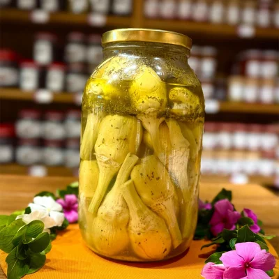 3 Kg Yağlanmış Saplı Kalp Enginar Konservesi (25–30 Adetli)