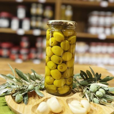 300 Gr Sarımsak Dolgulu Yeşil Zeytin